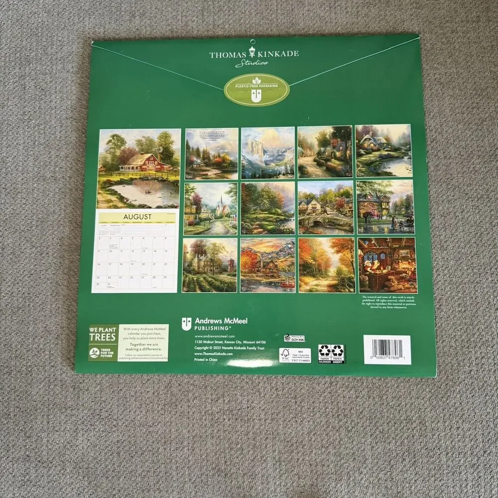 Thomas Kinkade Studios 2026 Deluxe Wall Calendar Brand New in Box